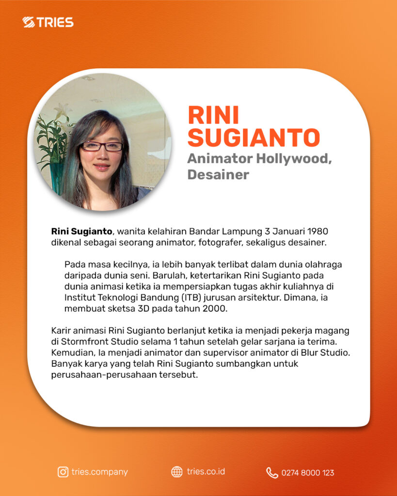 Mengenal profil Rini Sugianto: seorang animator Hollywood dan desainer